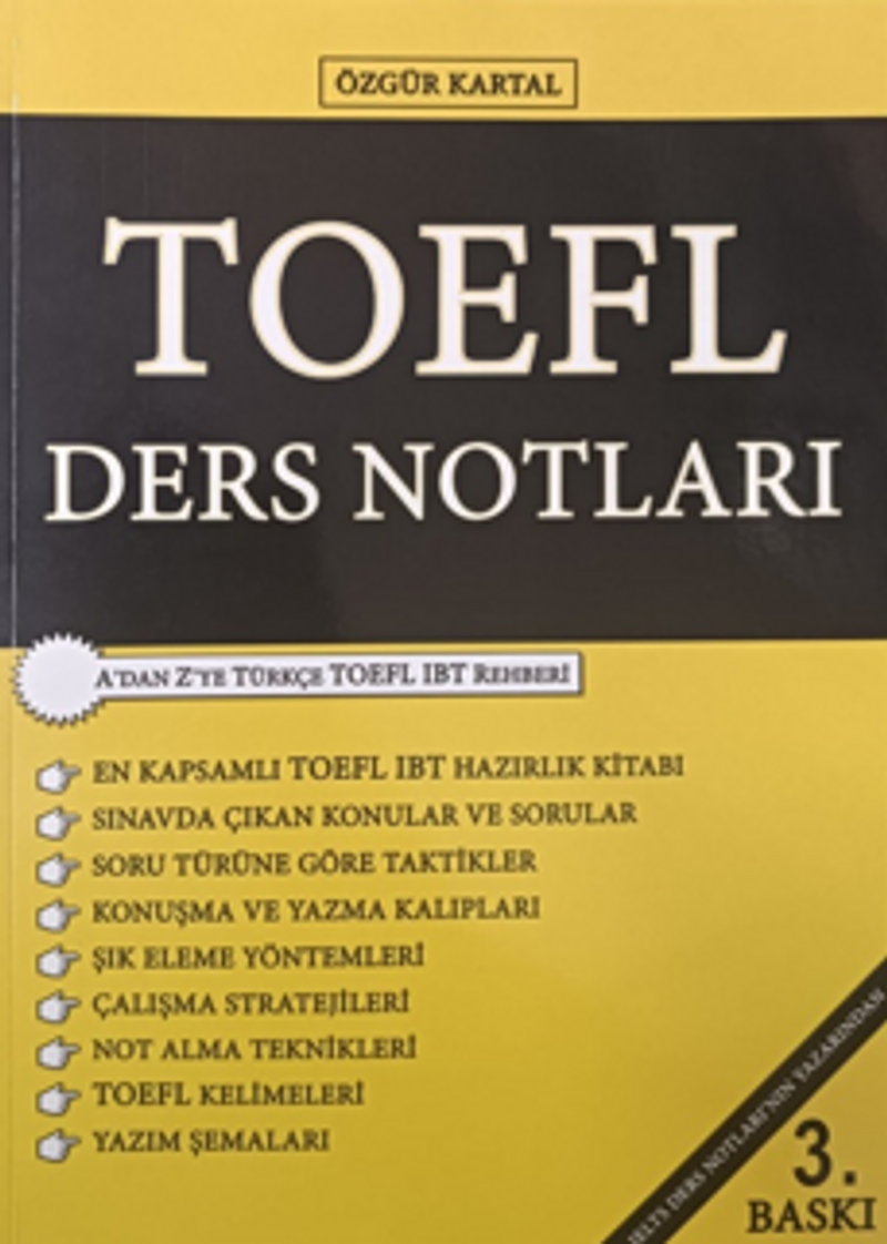 TOEFL Ders Notları kitap kapağı