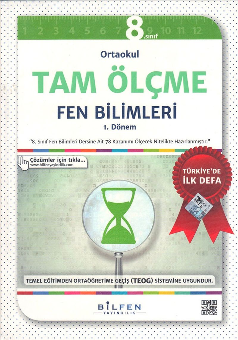 8. Sınıf Ortaokul Tam Ölçme Fen Bilimleri kitap kapağı