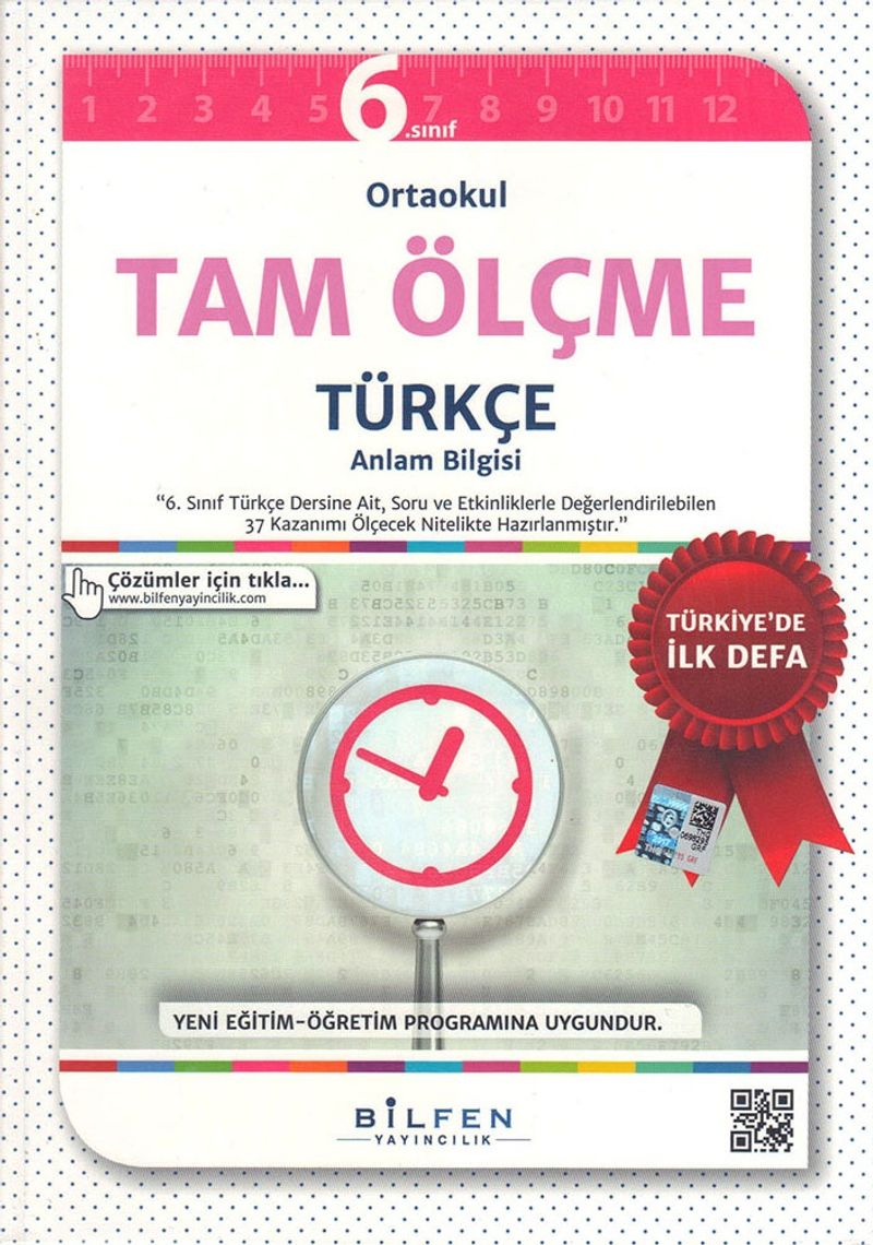 6. Sınıf Ortaokul Tam Ölçme Türkçe (Dil Bilgisi-Anlam Bilgisi) kitap kapağı