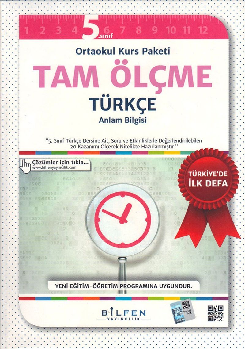 5. Sınıf Ortaokul Tam Ölçme Türkçe (Dil Bilgisi-Anlam Bilgisi) kitap kapağı