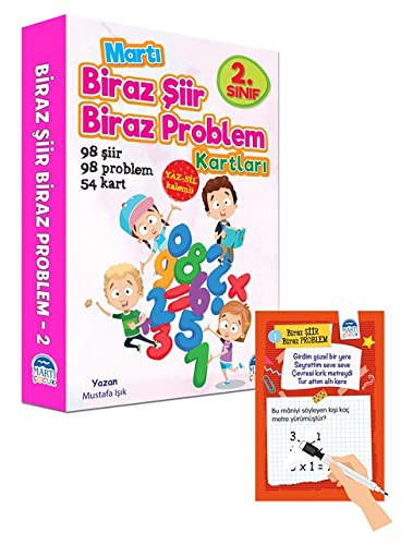 Biraz Şiir Biraz Problem Kartları 2. Sınıf / Yaz-Sil Özellikli kitap kapağı