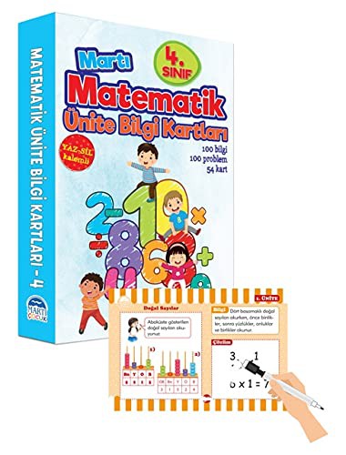 Matematik Ünite Bilgi Kartları 4. Sınıf/Yaz-Sil Özellikli kitap kapağı