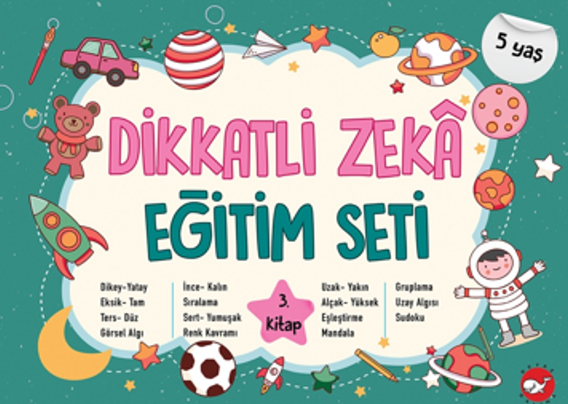 Dikkatli Zeka Eğitim Seti 3. Kitap (5 Yaş) kitap kapağı