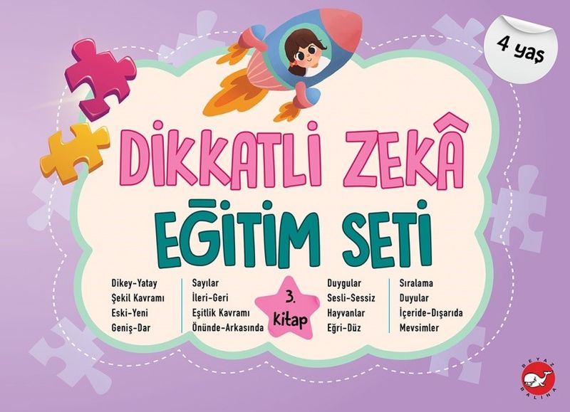 Dikkatli Zeka Eğitim Seti 3. Kitap (4 Yaş) kitap kapağı
