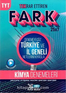 TYT Kimya Fark 25x7 Tekrar Ettiren Denemeleri kitap kapağı