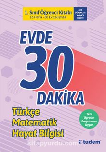 1. Sınıf Evde 30 Dakika Öğrenci Kitabı kitap kapağı
