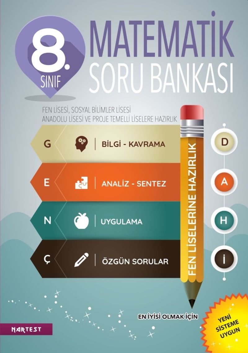 8. Sınıf Dahi Genç Fen Liselerine Hazırlık Matematik Soru Bankası kitap kapağı
