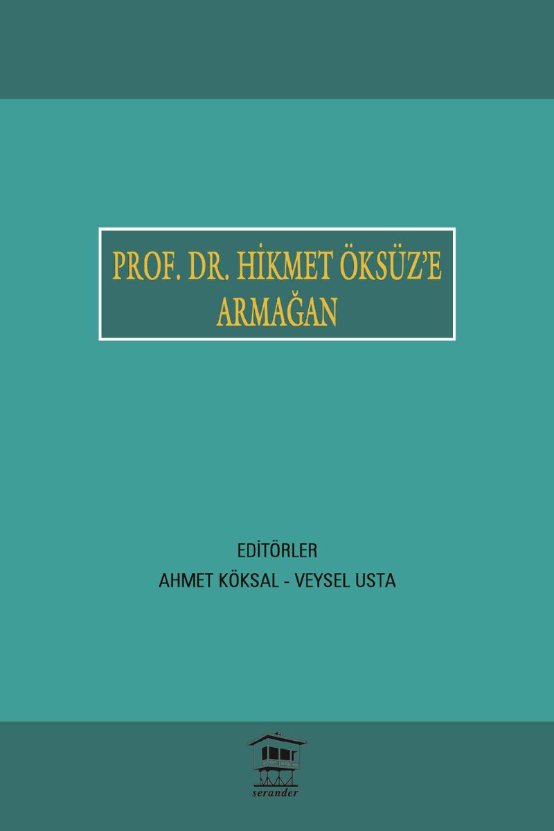 Prof. Dr. Hikmet Öksüz'e Armağan kitap kapağı