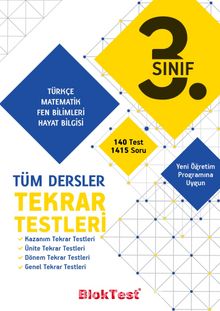 3. Sınıf Tüm Dersler Tekrar Testleri kitap kapağı