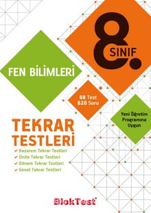 8. Sınıf Fen Bilimleri Tekrar Testleri kitap kapağı