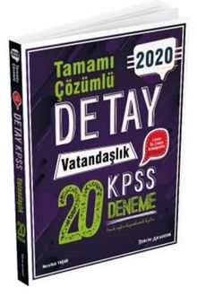 2020 KPSS Detay Vatandaşlık Tamamı Çözümlü 20 Deneme kitap kapağı