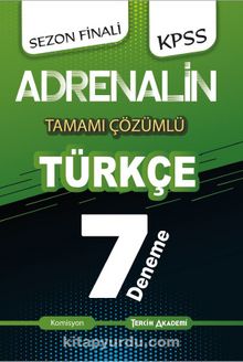 2021 KPSS Adrenalin Türkçe Tamamı Çözümlü 7 Deneme kitap kapağı
