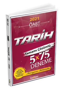 2021 ÖABT Tarih Tamamı Çözümlü 5x75 Deneme kitap kapağı