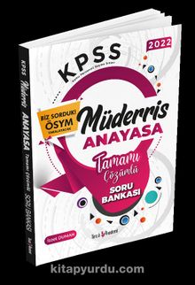 2022 KPSS Müderris Anayasa Tamamı Çözümlü Soru Bankası kitap kapağı