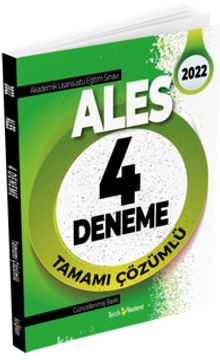 2022 ALES Tamamı Çözümlü 4 Deneme kitap kapağı