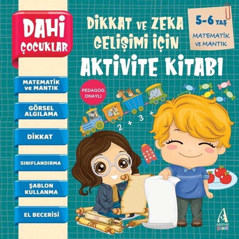 Dahi Çocuklar Aktivite Kitabı 5-6 Yaş / Matematik Ve Mantık kitap kapağı