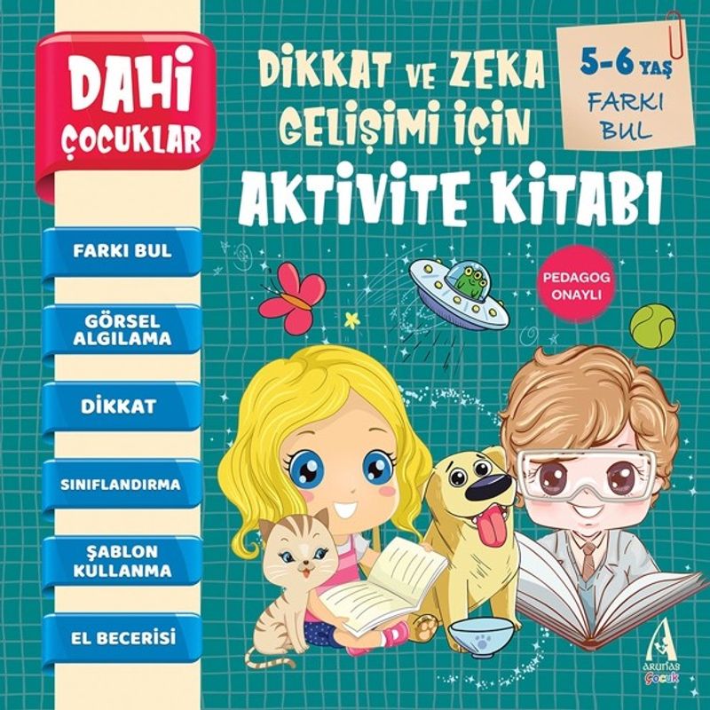 Dahi Çocuklar Aktivite Kitabı 5-6 Yaş / Farkı Bul kitap kapağı
