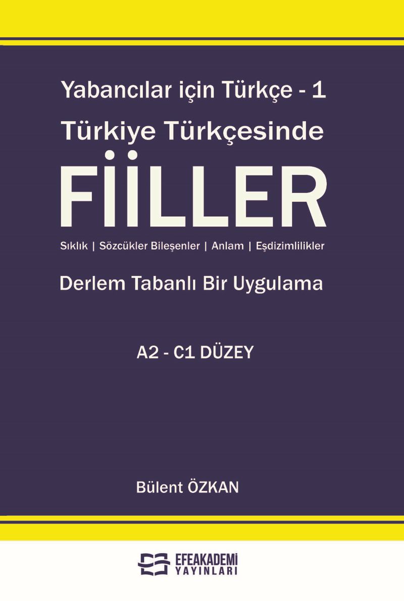 Yabancılar İçin Türkçe 1 / Türkiye Türkçesinde Fiiller kitap kapağı