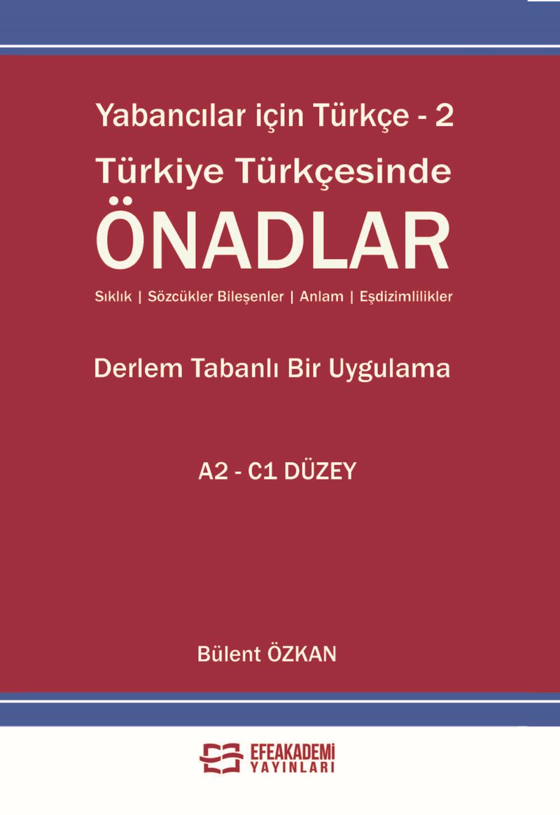 Yabancılar İçin Türkçe / 2 Türkiye Türkçesinde Önadlar kitap kapağı