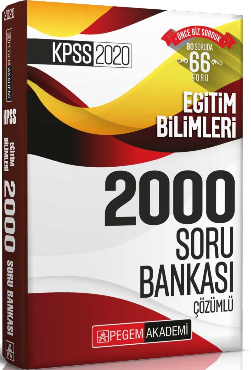 2020 KPSS Eğitim Bilimleri Çözümlü Efsane 2000 Soru Bankası kitap kapağı
