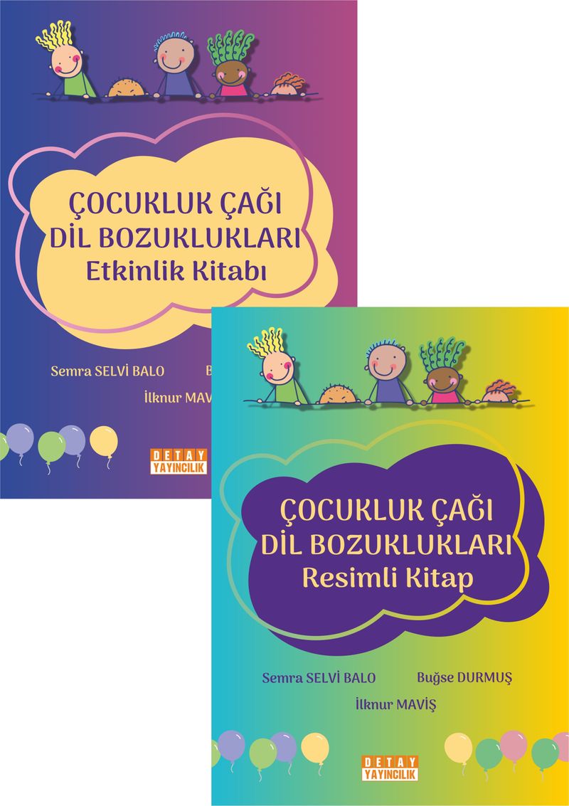 Çocukluk Çağı Dil Bozuklukları (Resimli Kitap / Etkinlik Kitabı) (2 Kitap) kitap kapağı