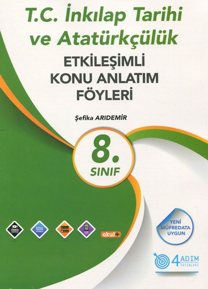 8. Sınıf T.C. İnkılap Tarihi ve Atatürkçülük Etkileşimli Konu Anlatım Föyleri kitap kapağı