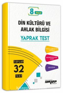 8. Sınıf Din Kültürü ve Ahlak Bilgisi Yaprak Test kitap kapağı