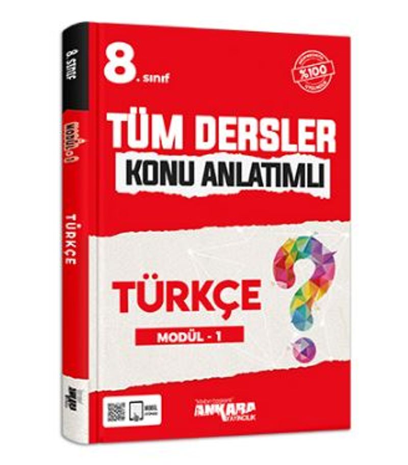 8.Sınıf Tüm Dersler Konu Anlatımlı Türkçe Modül -1 kitap kapağı