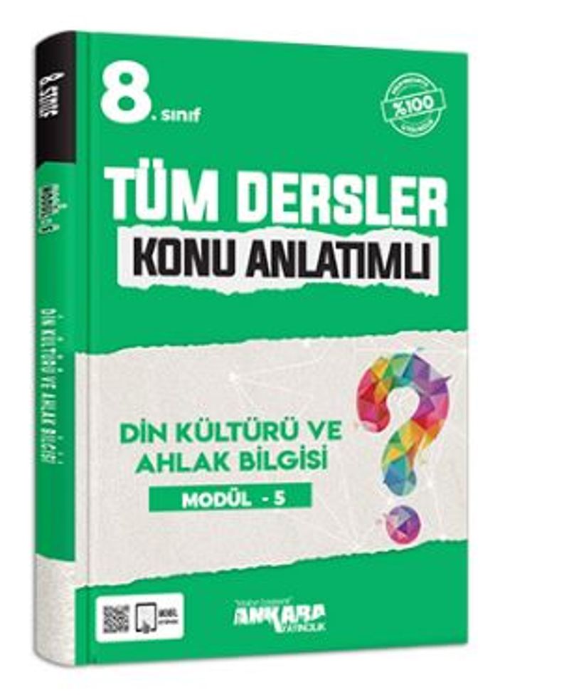 8.Sınıf Tüm Dersler Konu Anlatımlı Din Kültürü ve Ahlak Bilgisi Modül-5 kitap kapağı