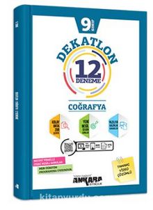 9.Sınıf Dekatlon Coğrafya 12 Deneme kitap kapağı