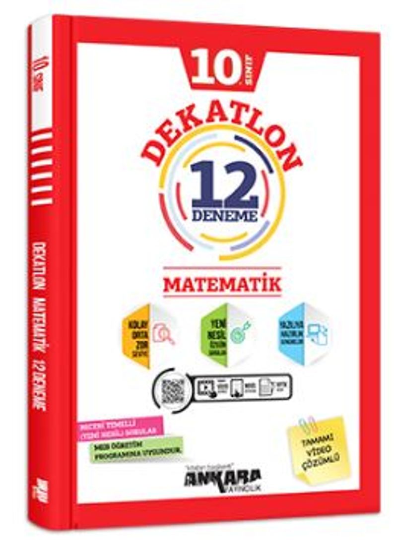 10.Sınıf Dekatlon Matematik 12 Deneme kitap kapağı