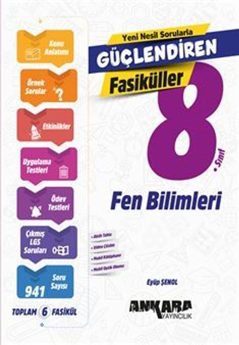 8. Sınıf Güçlendiren Fen Bilimleri Fasiküller kitap kapağı