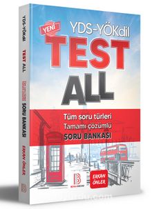 YÖKDİL - YDS Test All Tüm Soru Türleri Özgün Soru Bankası kitap kapağı