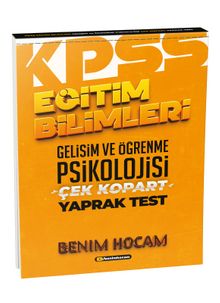 2021 KPSS Eğitim Bilimleri Gelişim ve Öğrenme Psikolojisi Çek Kopart Yaprak Test kitap kapağı