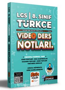 2022 LGS 8.Sınıf Türkçe Video Ders Notları (Konu Anlatımı) kitap kapağı