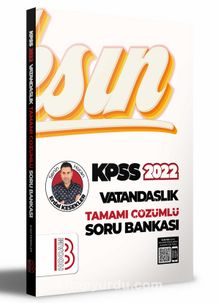 2022 KPSS Vatandaşlık Tamamı Çözümlü Soru Bankası kitap kapağı