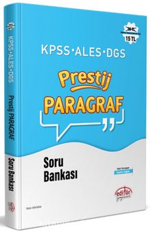 KPSS - ALES - DGS Prestij Paragraf Soru Bankası kitap kapağı