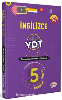 İngilizce YDT / YKS-DİL Tamamı Çözümlü 5 Deneme Sınavı Fasiküllü kitap kapağı