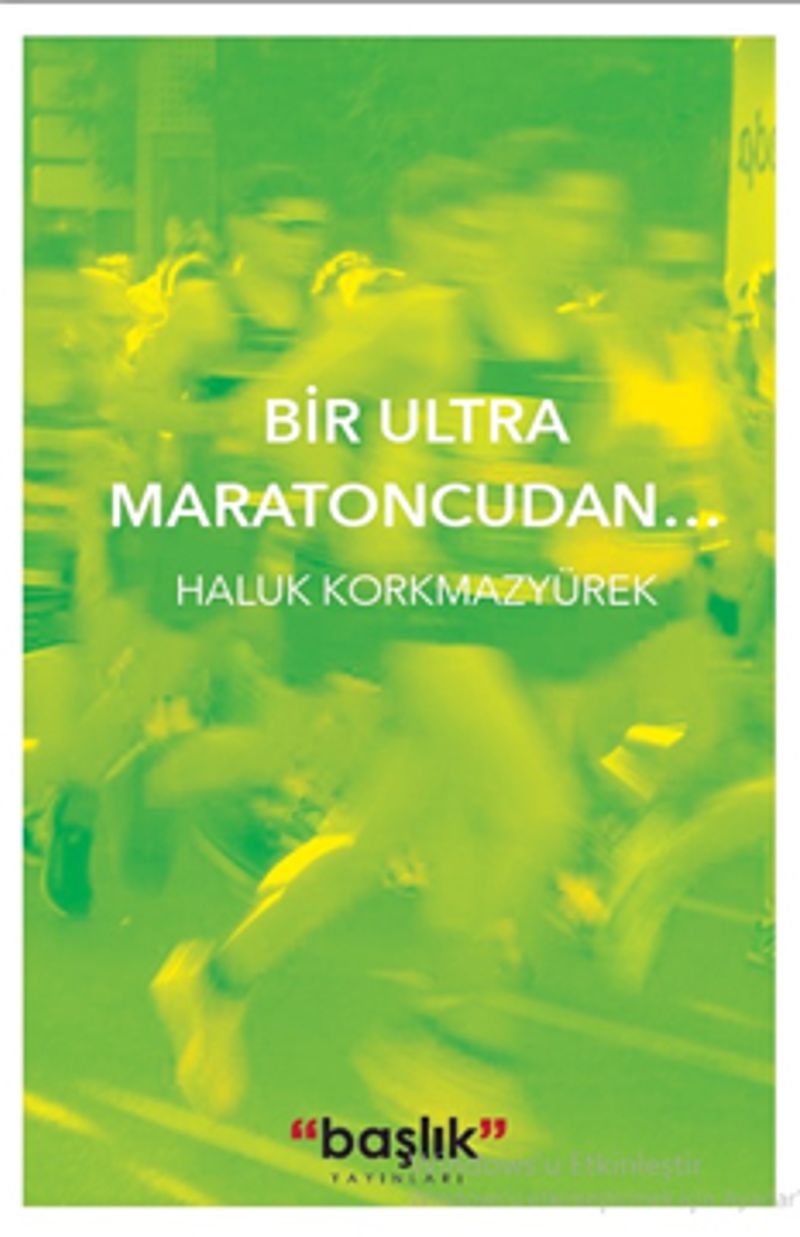 Bir Ultramaratoncudan kitap kapağı