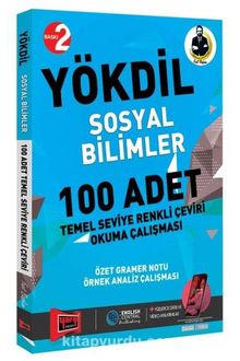 YÖKDİL Sosyal Bilimler 100 Adet Temel Seviye Renkli Çeviri Okuma Çalışması kitap kapağı
