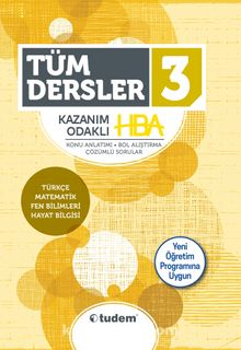 3. Sınıf Tüm Dersler Kazanım Odaklı HBA kitap kapağı
