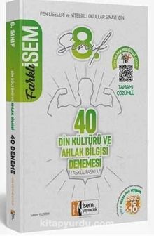8. Sınıf Farklı İsem Din Kültürü ve Ahlak Bilgisi 40 Sarmal Deneme kitap kapağı