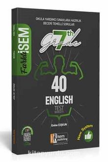2021 Farklı İsem 7. Sınıf İngilizce Tamamı Çözümlü 40 Fasikül Deneme kitap kapağı