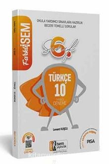 2021 Farklı İsem 6. Sınıf Türkçe Tamamı Çözümlü 10 Fasikül Deneme kitap kapağı