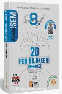 2021 LGS Farklı İsem 8. Sınıf Fen Bilgisi 20'li Sarmal Deneme kitap kapağı