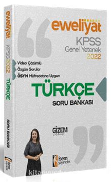 2022 KPSS Evveliyat Lisans Genel Yetenek Türkçe Video Çözümlü Soru Bankası kitap kapağı