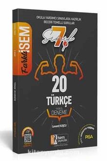 Farklı İsem 7. Sınıf Türkçe Tamamı Çözümlü 20 Fasikül Deneme kitap kapağı