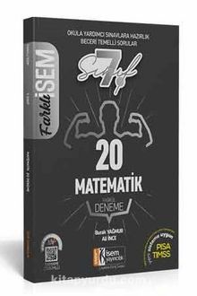 2021 Farklı İsem 7. Sınıf Matematik Tamamı Çözümlü 20 Fasikül Deneme kitap kapağı