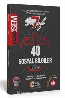 2021 Farklı İsem 7. Sınıf Sosyal Bilgiler Tamamı Çözümlü 40 Fasikül Deneme kitap kapağı