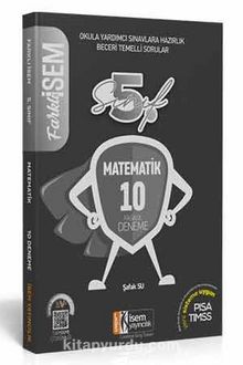 2021 Farklı İsem 5. Sınıf Matematik Tamamı Çözümlü 10 Fasikül Deneme kitap kapağı